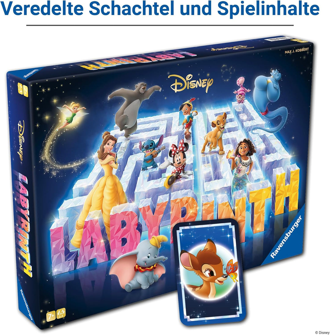 Ravensburger 27460 - Disney 100 Labyrinth - Der Familienspiel-Klassiker für 2-4 Spieler ab 7 Jahren