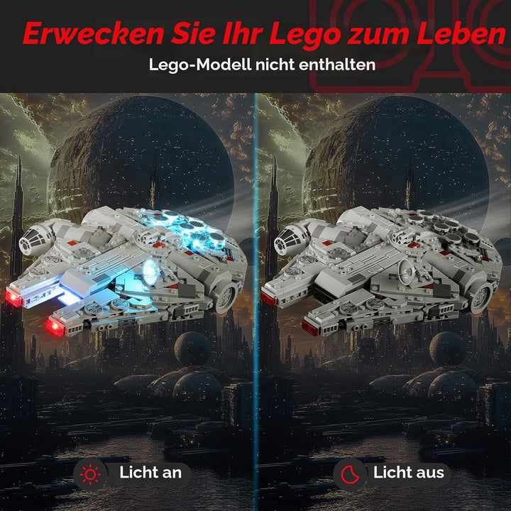 BRIKSMAX Led Licht für Lego Millennium Falcon 75375 - Compatible with Lego Star Wars Bausteinen Mode