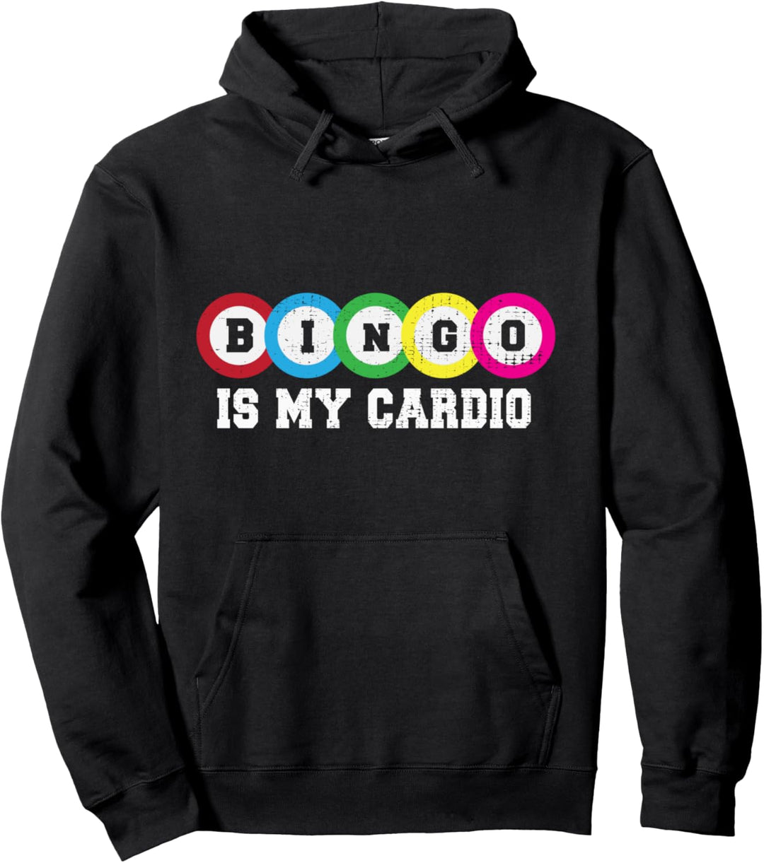 Lucky Bingo Game Players Quote - Cardio Exercise Joke Bingo Pullover Hoodie
