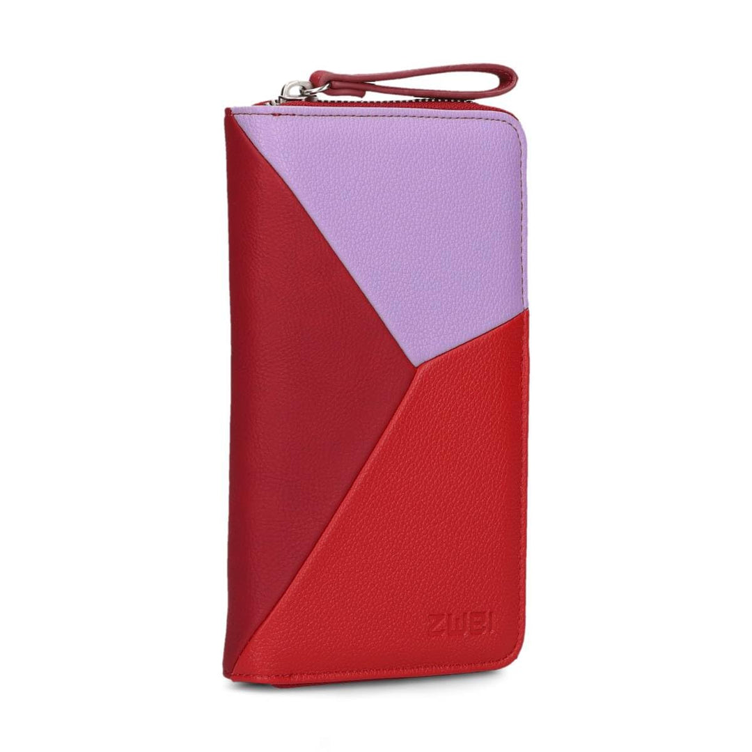 Zwei Damen Geldbörse JANA J2 Wallet 20 x 11 cm hochwertiges Kunstleder im Tricolor-Design, Portemonn