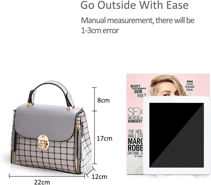 NICOLE&DORIS Handtaschen für Damen Niedliche Umhängetasche Mädchen Reissverschluss Handtasche PU Led