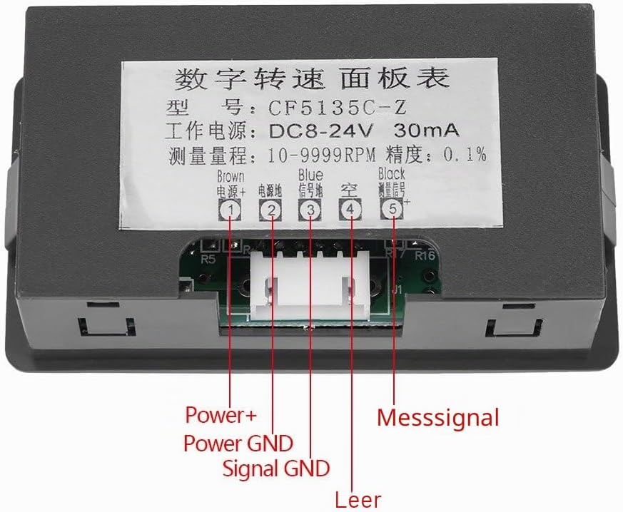 4 Digital LED Display Tachometer Drehzahlmesser RPM Geschwindigkeit Meter Panel Induktive Hall NPN S