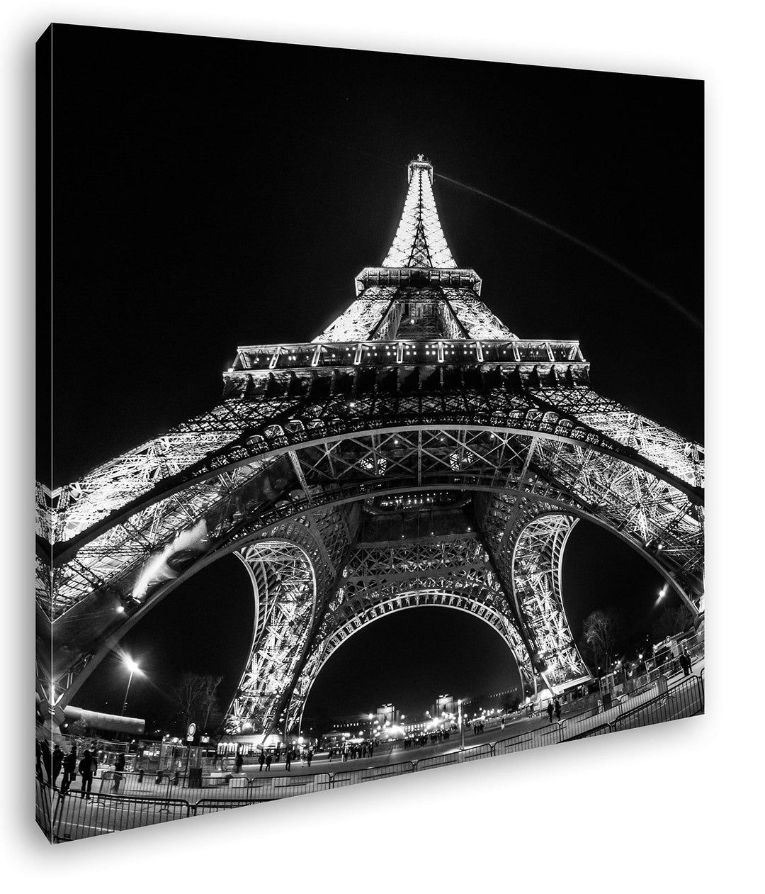 deyoli riesiger Eiffelturm in Paris im Format: 70x70 Effekt: Schwarz&Weiss als Leinwandbild, Motiv a
