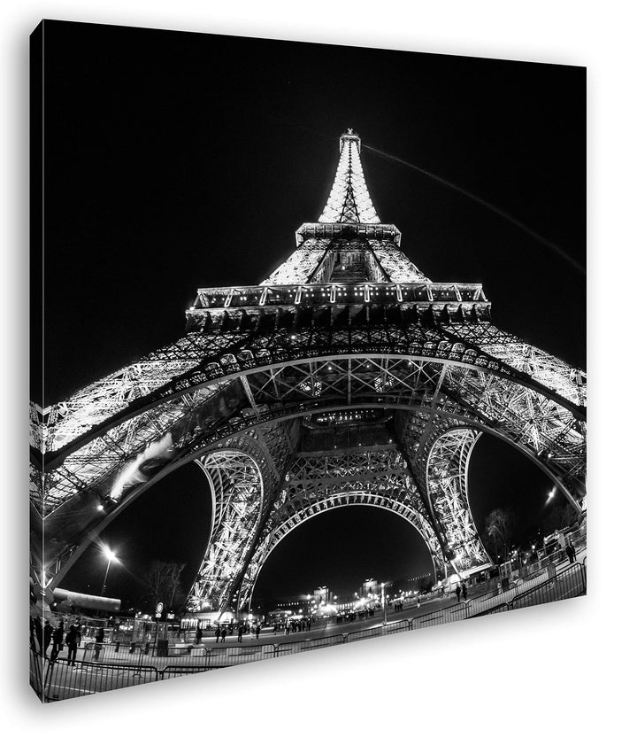 deyoli riesiger Eiffelturm in Paris im Format: 70x70 Effekt: Schwarz&Weiss als Leinwandbild, Motiv a