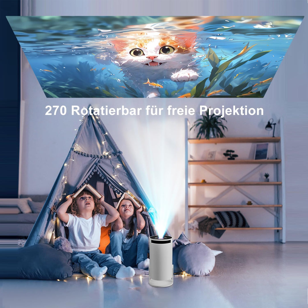 ZDSSY Beamer,Mini Beamer Klein 4K Unterstützung 1080P,Projektor mit WiFi 6 & Bluetooth 5.2,Autofokus