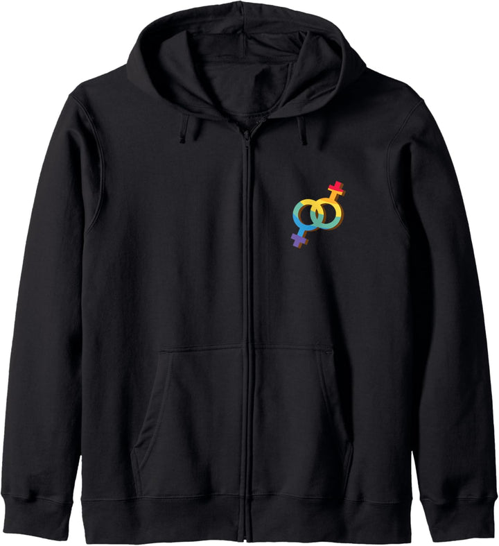 Lesbensymbol am Herzen Lesbisch Lesbian Lesben Kapuzenjacke