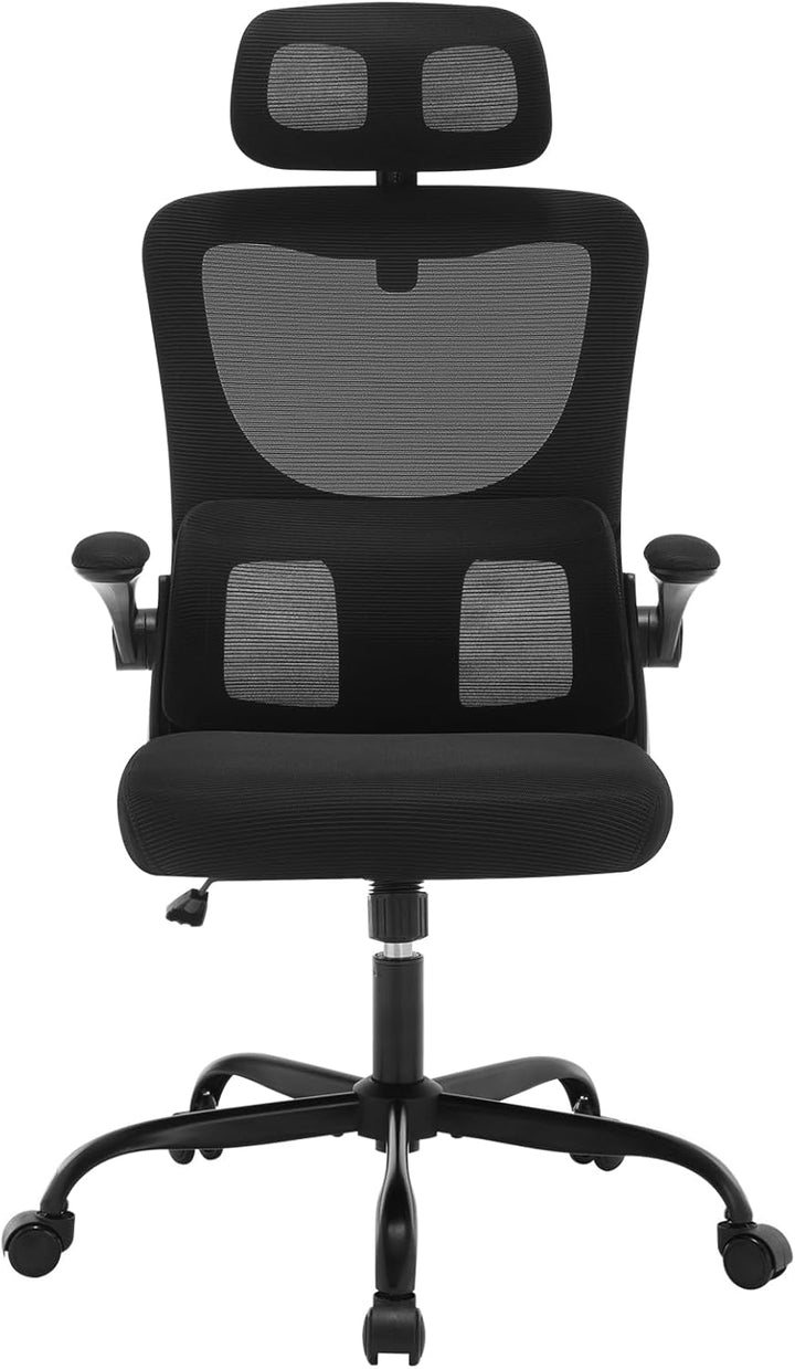 WOLTU Bürostuhl ergonomisch, Schreibtischstuhl Netzstoff, Drehstuhl höhenverstellbar, Schaukelfunkti