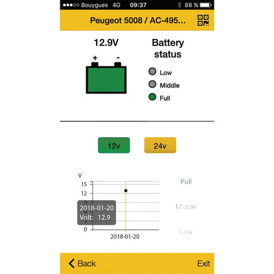 Tool It 024212 Verbindungstester für alle Batterien, Bluetooth, 60 mm x 44 mm x 14 mm