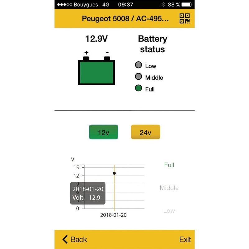 Tool It 024212 Verbindungstester für alle Batterien, Bluetooth, 60 mm x 44 mm x 14 mm