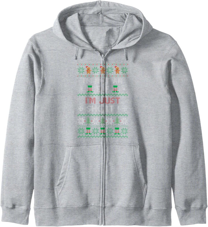 Christmas Kein Elf bin Klein Ugly Xmas Spruch Geschenkidee Kapuzenjacke