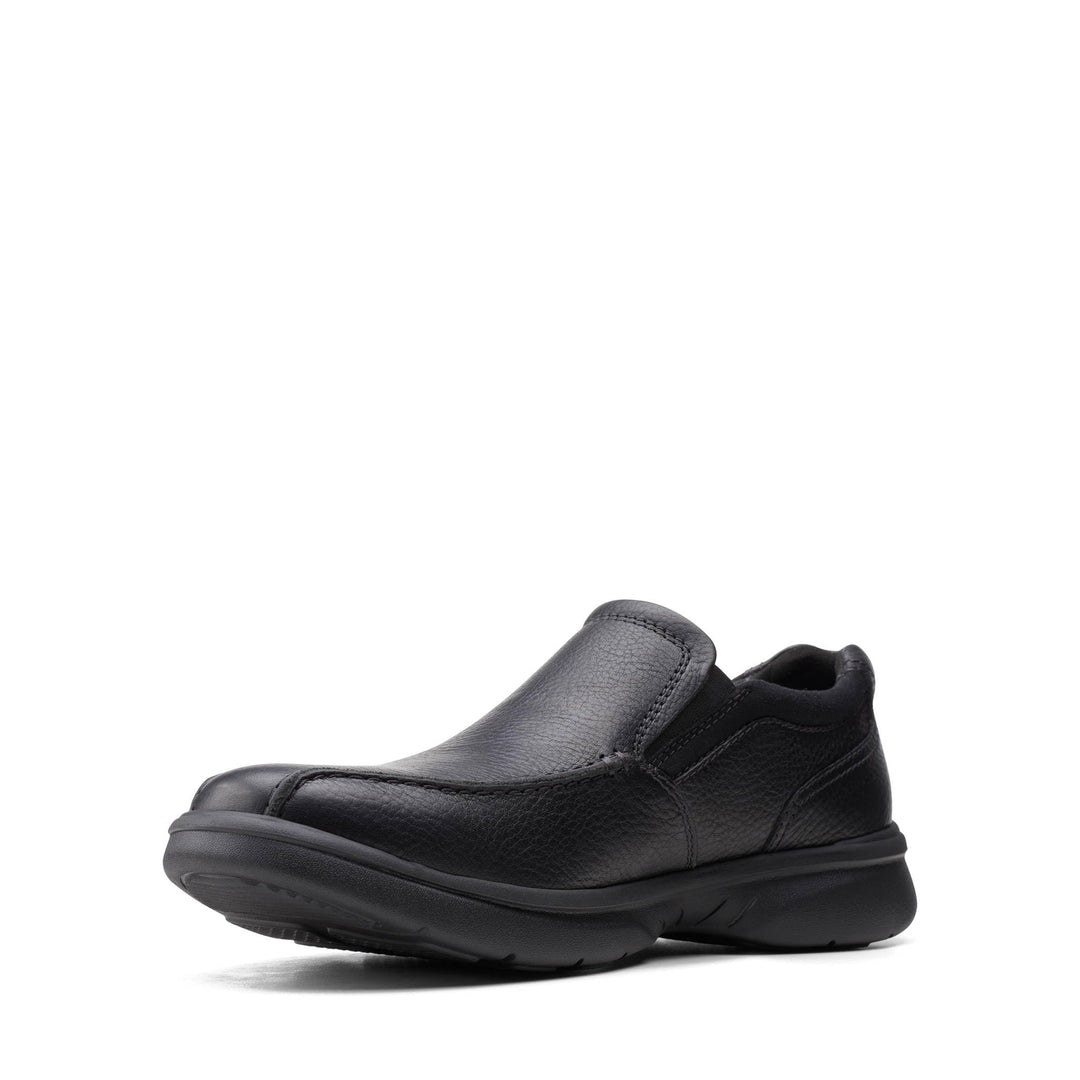 Clarks Herren Bradley Step Slipper 39.5 EU Schwarzes Trommelleder, 39.5 EU Schwarzes Trommelleder