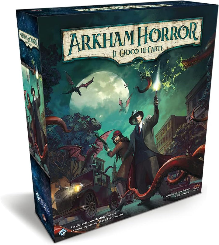 Asmodee - Arkham Horror: Das Kartenspiel, LCG, Basisset aktualisiert 2021-1-4 Spieler, 14+ Jahre, En