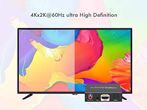 PremiumCord 4K Audio Extractor ARC, HDR, Ausgänge: Stereo-Buchse, SPDIF, Cinch, Video Auflösung 4K@6