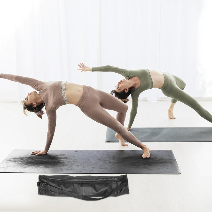 SHINEOFI Yogamatten Tasche Yogamattenhalter aus Oxford Stoff Schwarz Robust Damen für Yoga Studio un