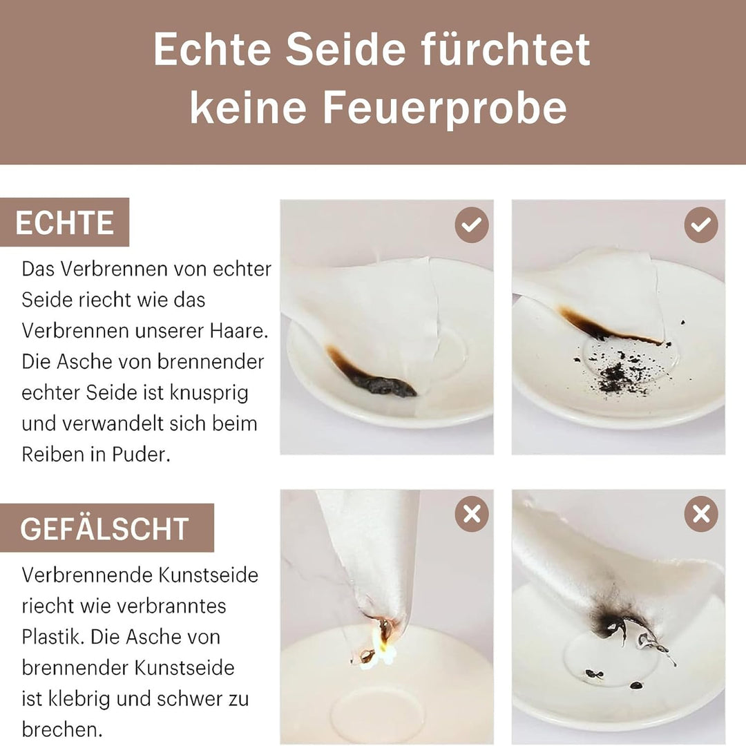 ‌LaCourse Rutschfeste Verstellbare Echte 22 Momme 100% Maulbeerseiden-Seidenhaube zum Schlafen, Dopp