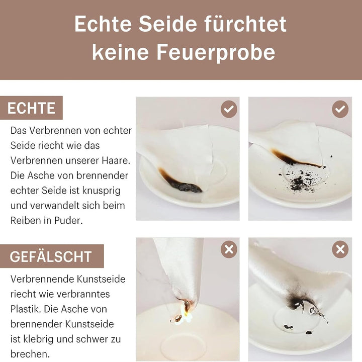 ‌LaCourse Rutschfeste Verstellbare Echte 22 Momme 100% Maulbeerseiden-Seidenhaube zum Schlafen, Dopp