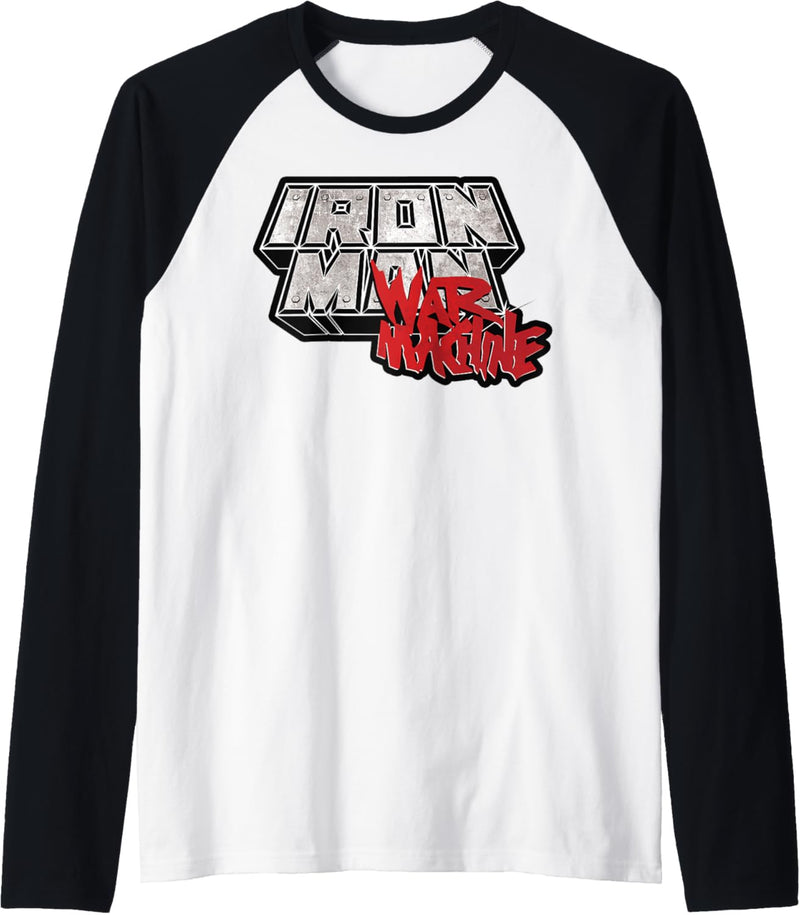 Marvel Iron Man War Machine Steel Logo Raglan