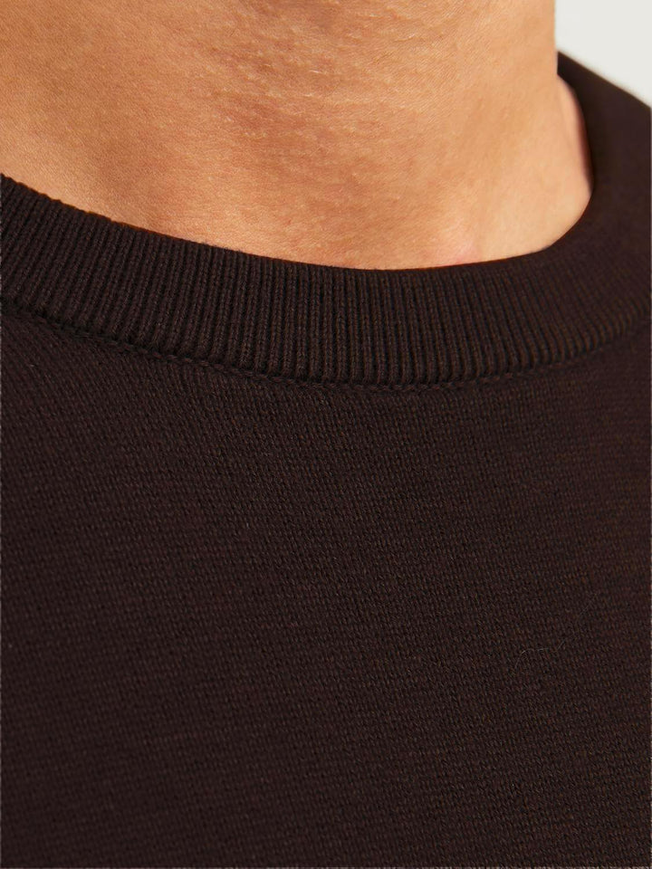 JACK & JONES Male Strickpullover Einfarbig Strickpullover S Braun (Mulch), S Braun (Mulch)