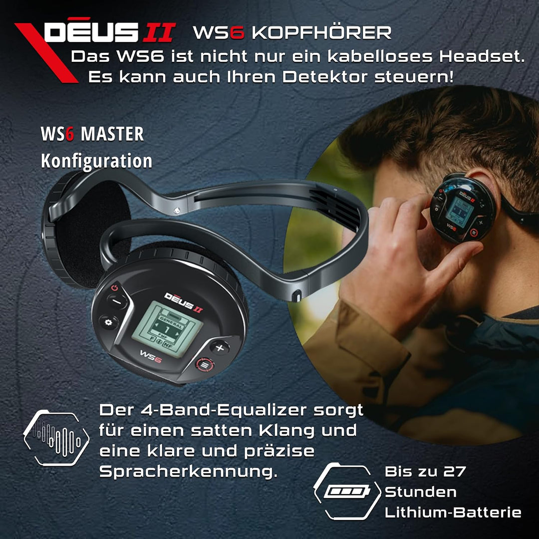 XP Metal Detectors Deus II WS6 Master - Wetterfest und mehrfrequenzfähig, ideal für die Schatz- und