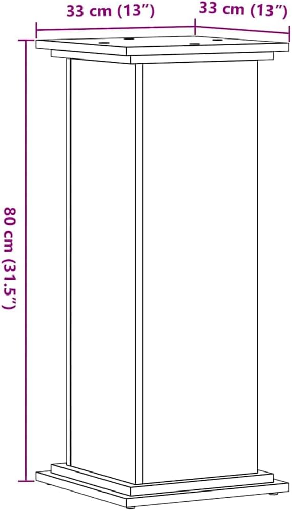 vidaXL Pflanzenständer, Blumenständer Hohle Konstruktion, Dekosäule Podest für Pflanzen Dekoartikel,
