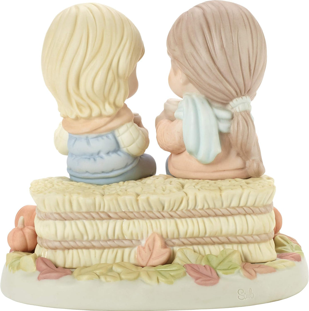 Precious Moments Girls Drinking Coffee with Donuts Autumn Figurine Figur, Mehrfarbig