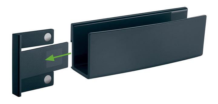 SIGEL GL803 Ablagefach anthrazit, für Glas-Magnetboards Grau, Grau