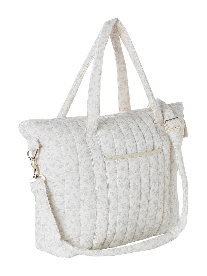 VERTBAUDET Wickeltasche „Plume“ beige bedruckt/hygge