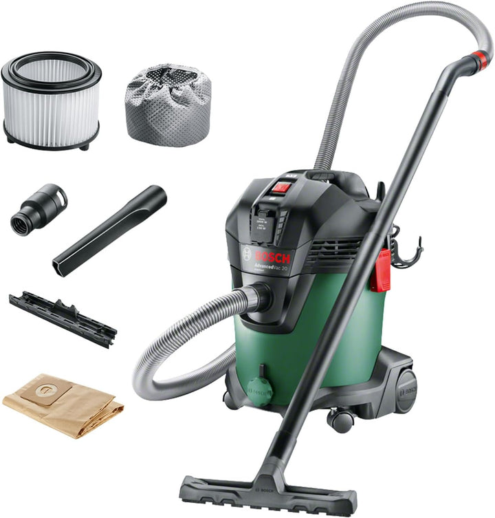 Bosch Home and Garden Nass- und Trockensauger AdvancedVac 20 (1200 Watt, 20 Liter Behältervolumen, i