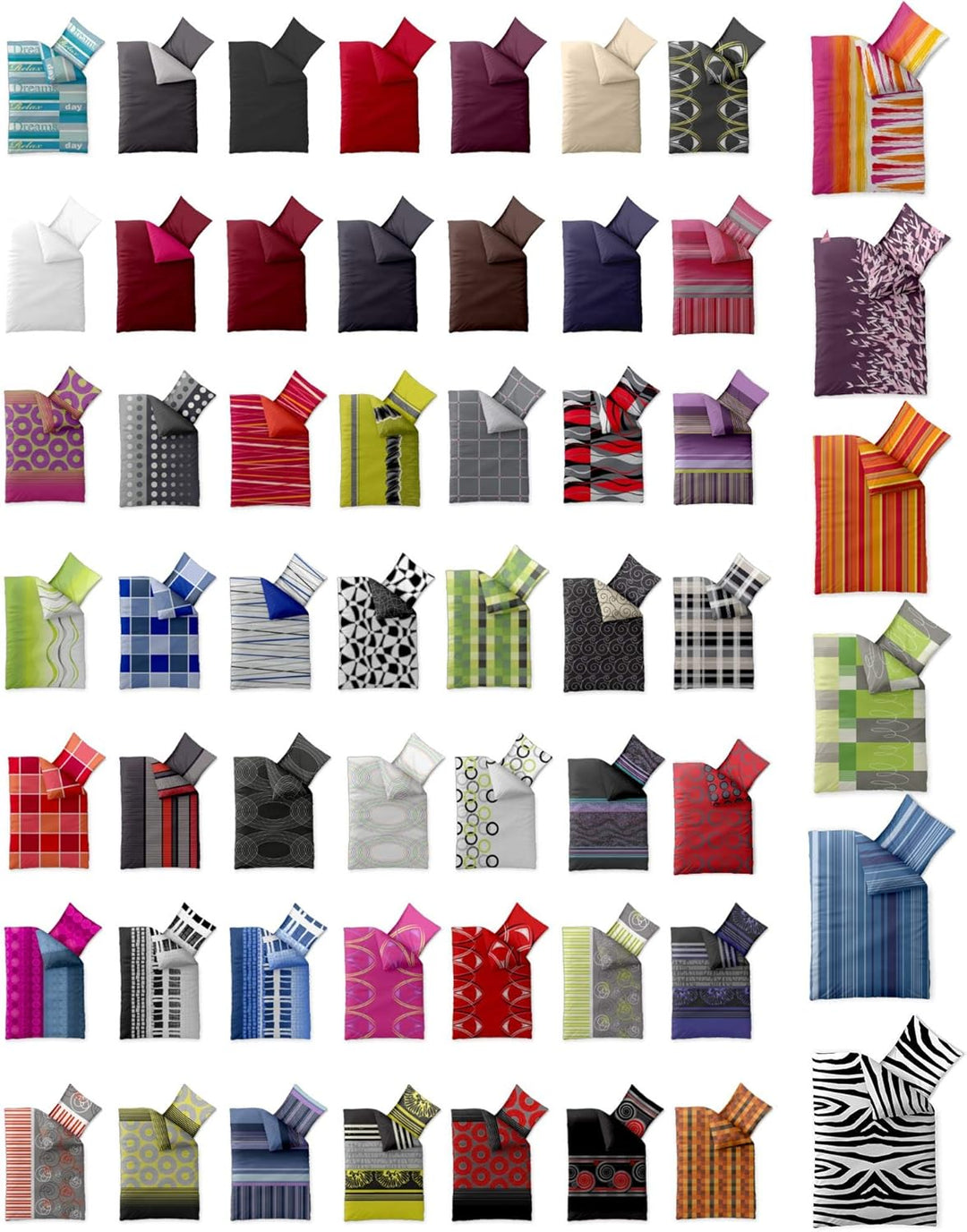 CelinaTex Harmony Bettwäsche 200 x 220 cm Mikrofaser Bettbezug Sabrina Streifen Weiss Orange Pink