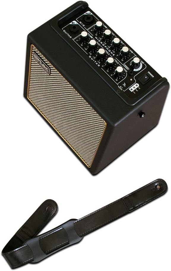 Coolmusic 30W Akustischer E-Gitarrenverstärker BT Tragbarer Gitarrenverstärker Lautsprecher mit Mikr