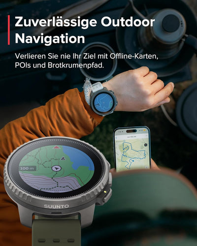 SUUNTO Vertical Abenteuer Uhr - GPS Smartwatch, Akkulaufzeit bis zu 65 Tagen, Militärgeprüftes Gehäu