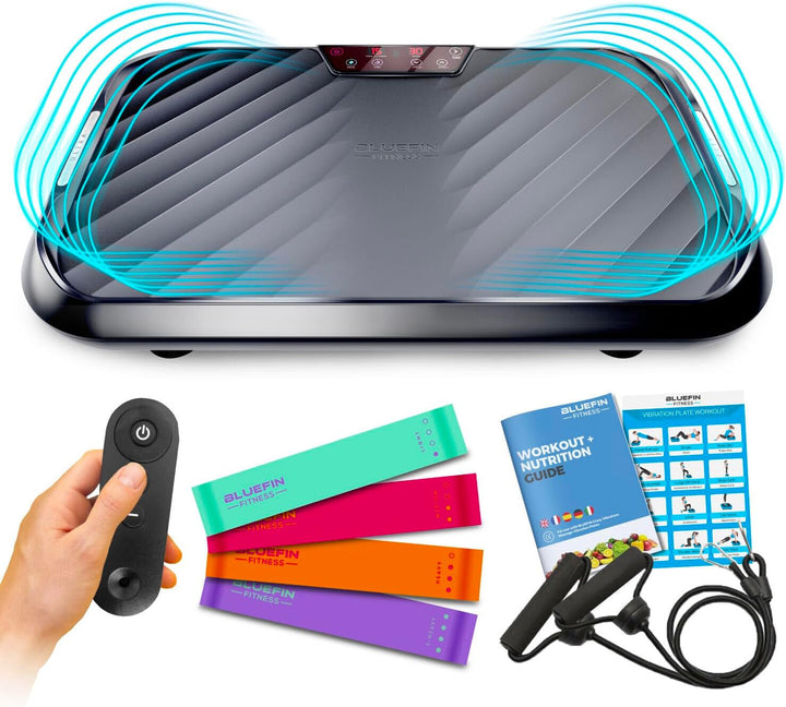 Bluefin Fitness Vibrationsplatte | Fettverbrennung, Muskelaufbau & Ganzkörpertraining | Kompaktes De