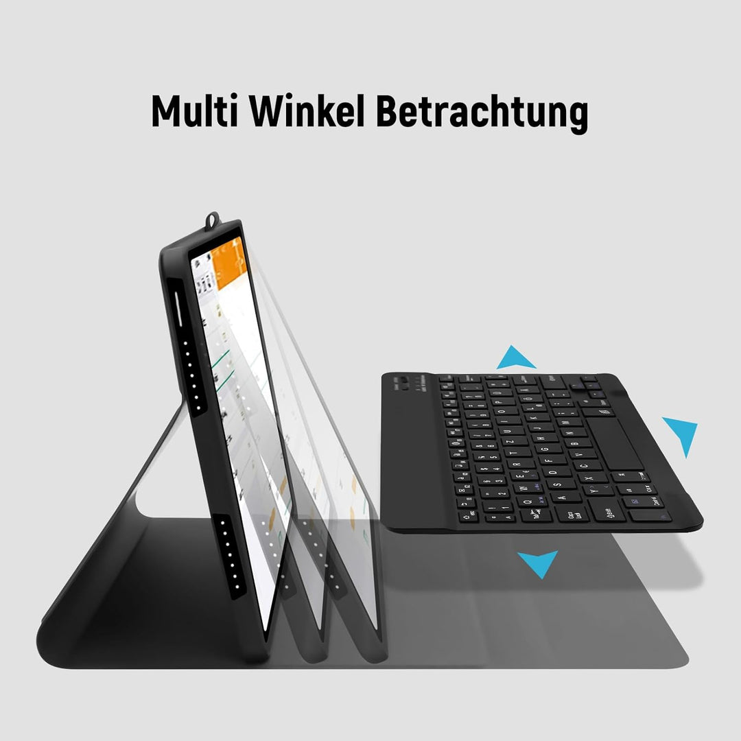 Tastatur Hülle für Lenovo Tab M11 11 Zoll 2024 (TB330FU/TB330XU), Schutzhülle mit Magnetisch Abnehmb