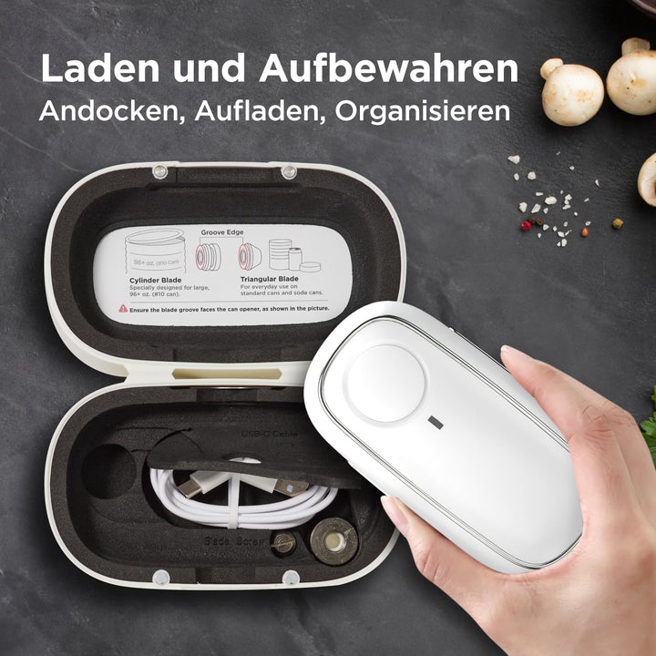 Orbit One wiederaufladbarer Dosenöffner von Kitchen Mama: Freihändige Bedienung, Aufladen über USB-C