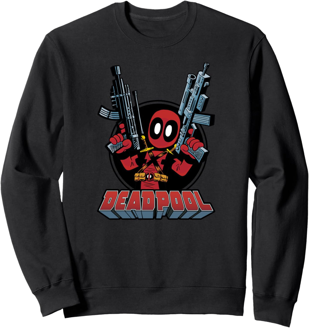 Marvel Deadpool Cartoon Guns Sweatshirt
