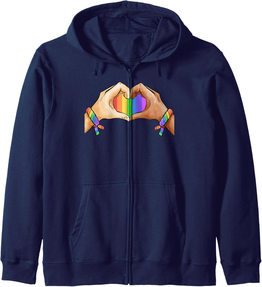 Homosexuell Stolz Kleidung LGBT Regenbogen Flagge Herz Kapuzenjacke