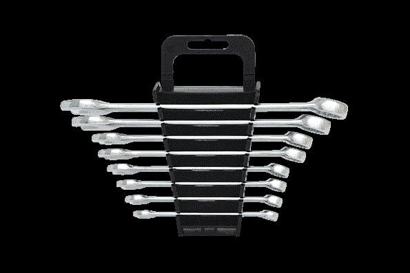 KS Tools 517.0048 CLASSIC Ringmaulschlüssel-Satz, abgewinkelt, 8-tlg. 8-19mm
