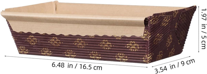 POPETPOP 20 Stück Backform Kastenform aus Papier, Einweg Kastenform Brot und Kuchen, Rechteckig Brot