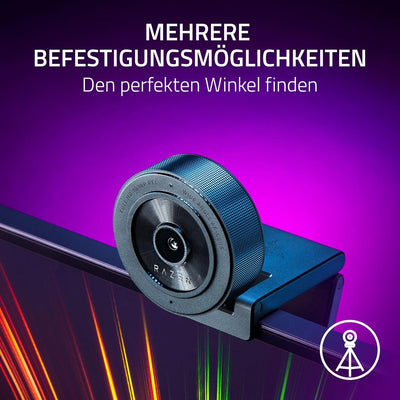 Razer Kiyo X - USB-Webcam für Streaming in Full-HD (1080p 30 FPS oder 720p 60 FPS, Autofokus, Plug +