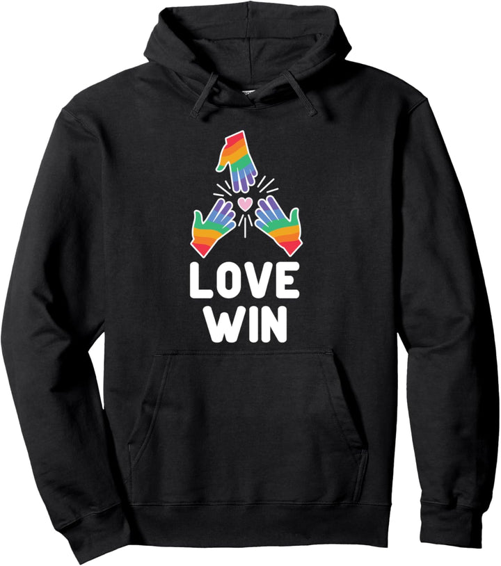Love Wins LGBT Rainbow Community Pullover Hoodie