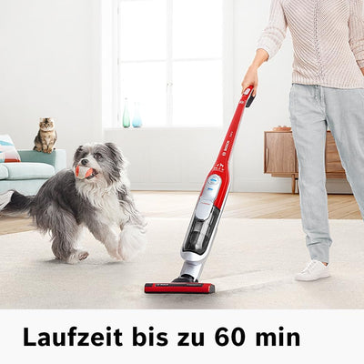 Bosch Akku-Staubsauger Athlet Zoo'o BCH6ZOOO, Tierhaar-Staubsauger, beutellos, ideal für Tierhaare,