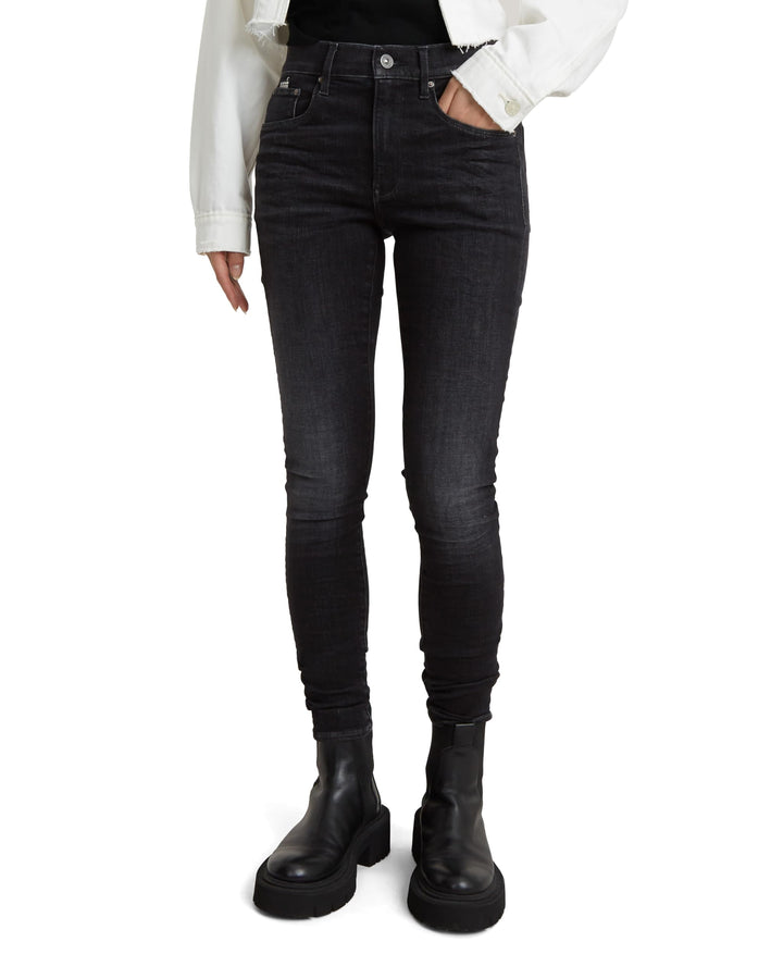 G-STAR RAW Damen 3301 High Skinny Jeans 23W / 28L Schwarz (Worn in Coal D05175-a634-b179), 23W / 28L