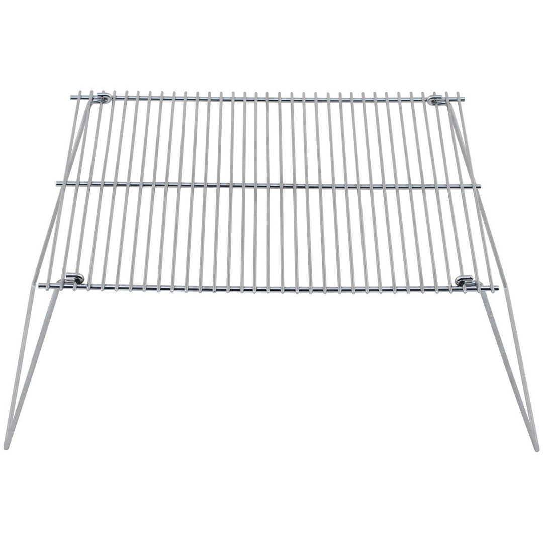 MFH Klappbarer Grillrost 38 x 25 cm Outdoor Grillgitter zum Aufstellen Rost Strandgrill
