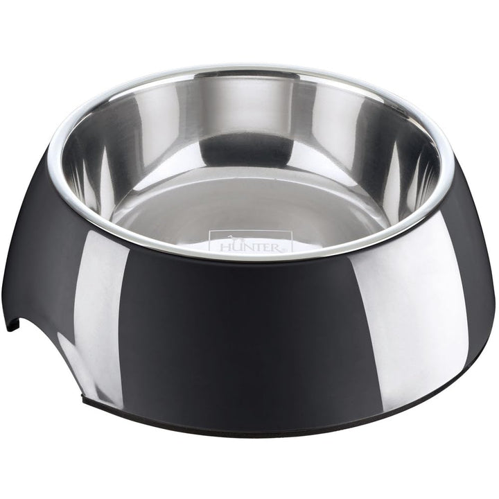 HUNTER Melamin-Napf, mit Edelstahlnapf, 700 ml, schwarz 700 ml schwarz, 700 ml schwarz