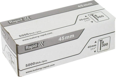 Rapid Nägel Typ 8, 45mm Stauchkopfnägel 18Ga, 5.000 Stk. Grosspackung, für tacker, druckluftnagler u
