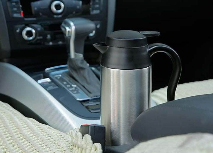 Wasserkocher 12V, 600ml 120W Auto Edelstahl Wasserkocher,für Fernverkehr Autofahrt Camping im Freien