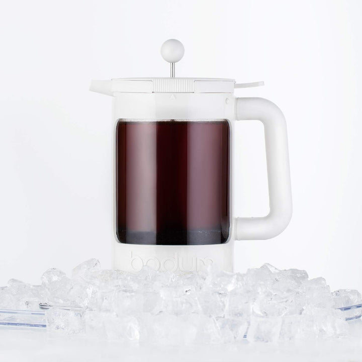 Bodum k11683 – 913 Bean Kaffeebereiter Eiskaffee Kunststoff weiss 12,5 x 20 x 22,7 cm 1,5 l, Weiss