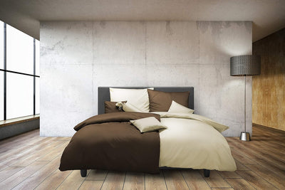 Fleuresse Colours Bettwäsche, Uni-Mako-Satin, terra, 200 x 220 cm Terra 200/220 Uni, Terra 200/220 U