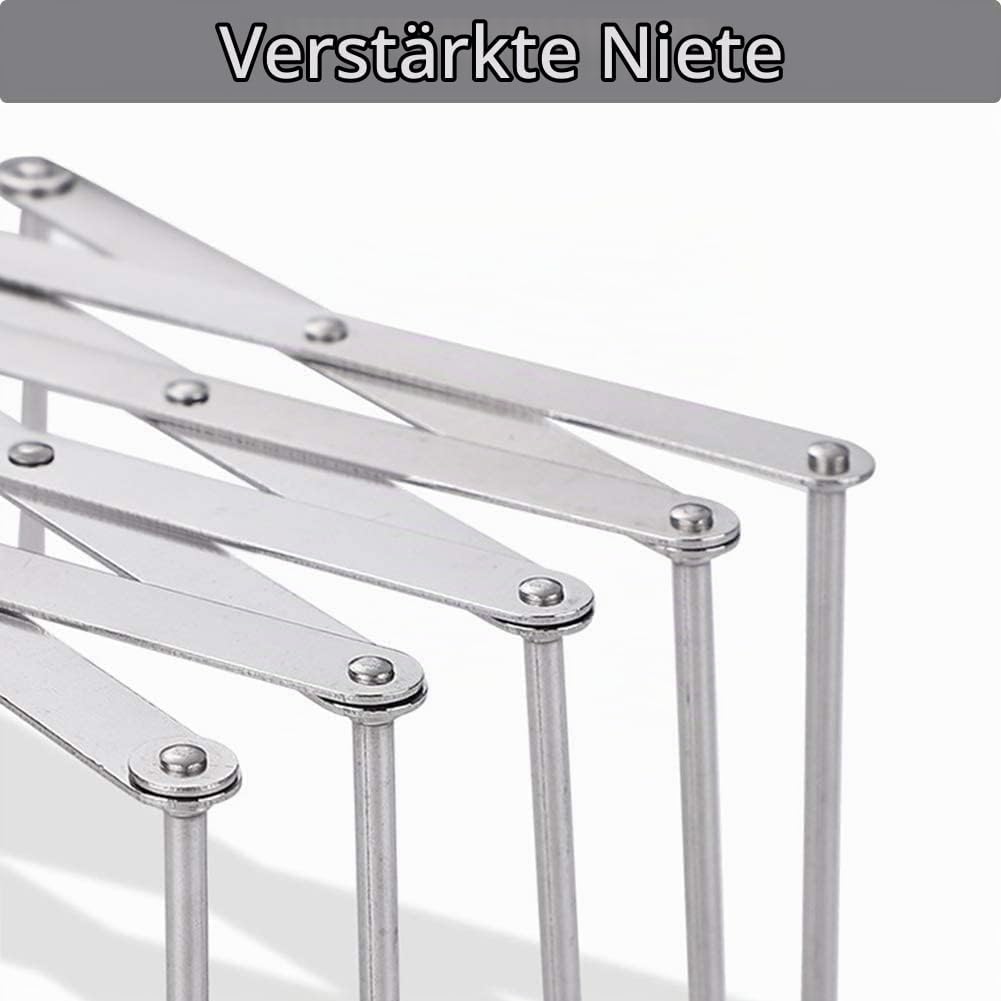 Hjumarayan 2 Stück Verstellbarer Edelstahl Topfdeckelhalter, Spareribs-Halter, Grill Rippchenhalter,