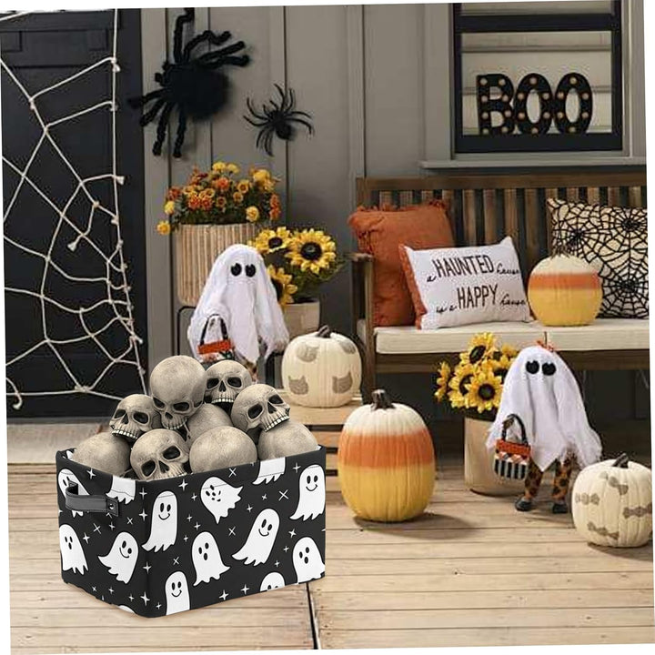 Ghost Basket Rechteckiger Halloween -Boo -Korb mit Griff GREEZ Kinder Kinder ARTEGRAGE ERGANGENDER E